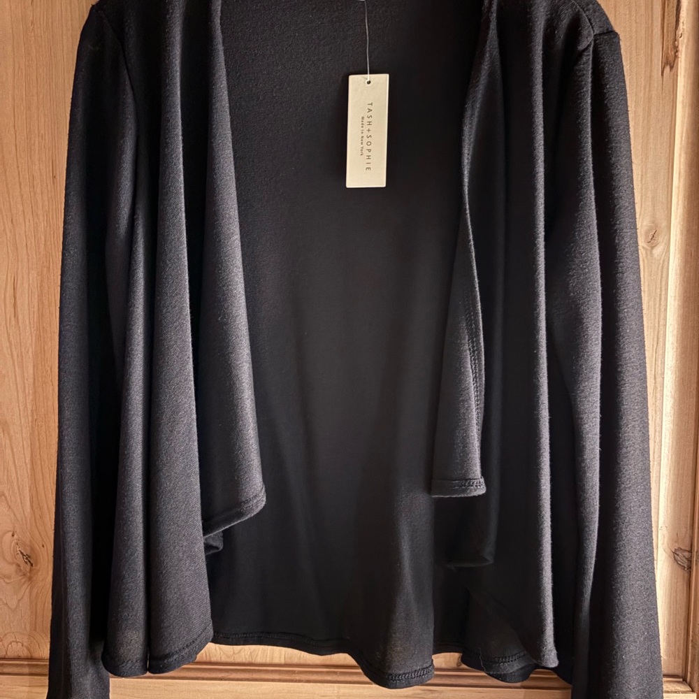 Black Drape Front Cardigan